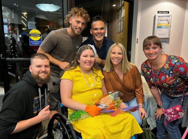 Kendall and her trainers from therapy who came to support her when she played the role of Mrs. Mayor in Seussical the Musical