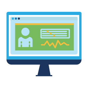 Computer monitor with stats