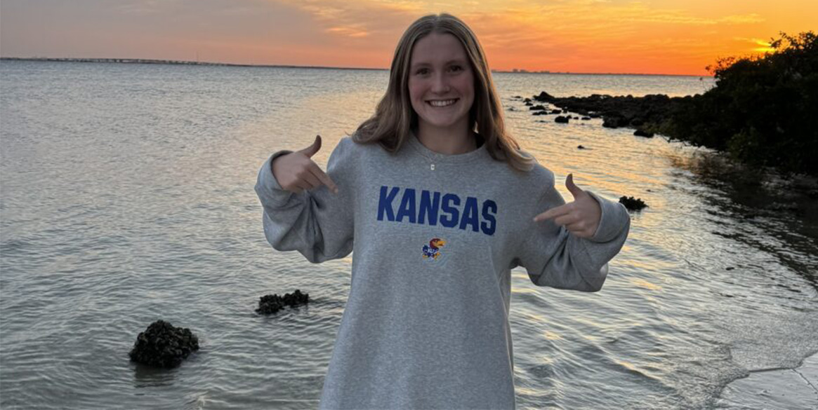 Florida Virtual School student Aubrey Tuthill heading to University of Kansas for swimming.